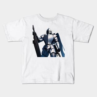 Knight Holding Gun Kids T-Shirt